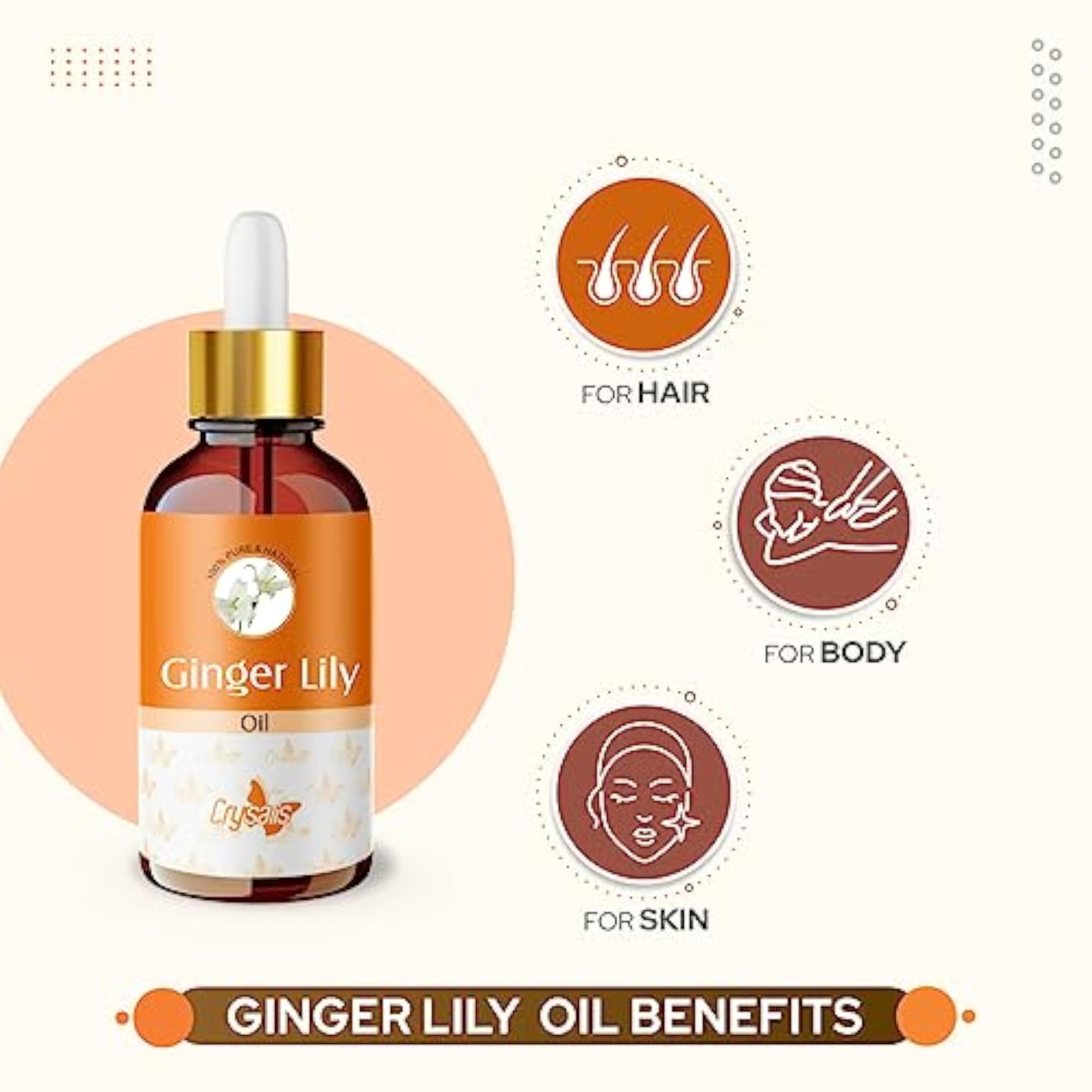 Crysalis Ginger Lily Pure Essential Oil, 50ML